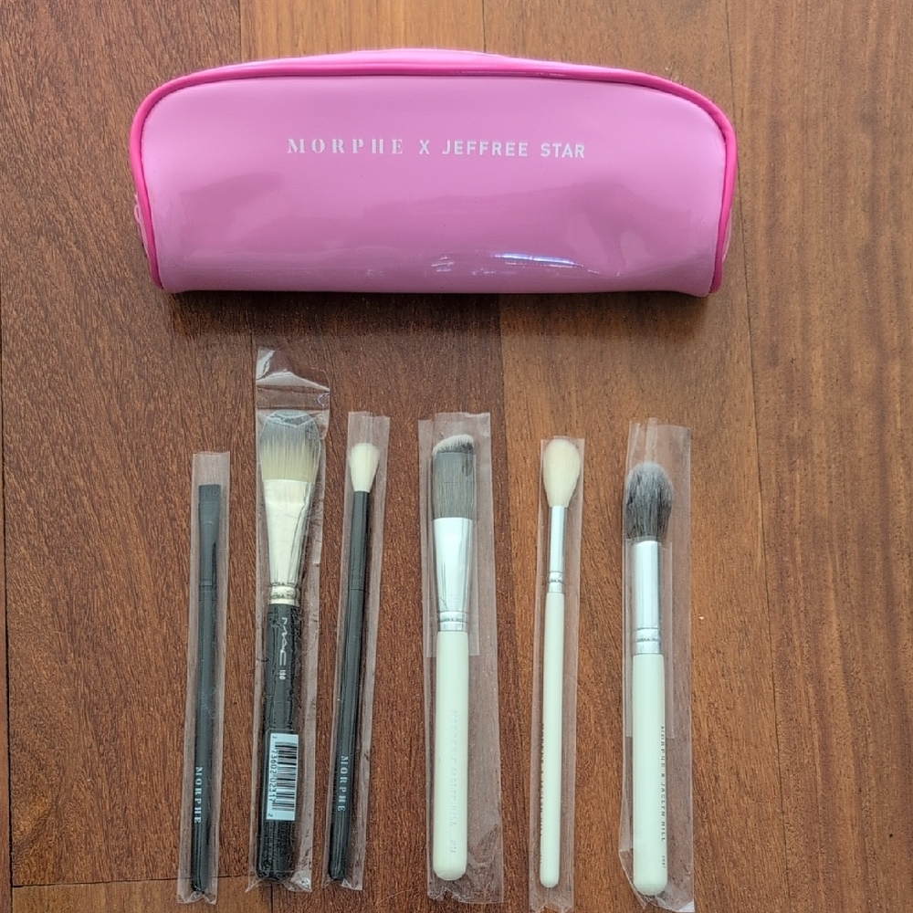 Morphe x Jeffree Star Brush Collection with Pink Pouch